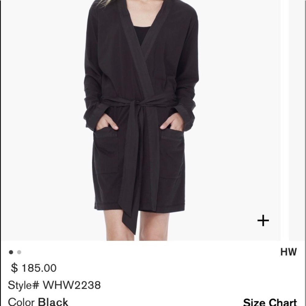James Perse classics jersey Robe black size os s/m
